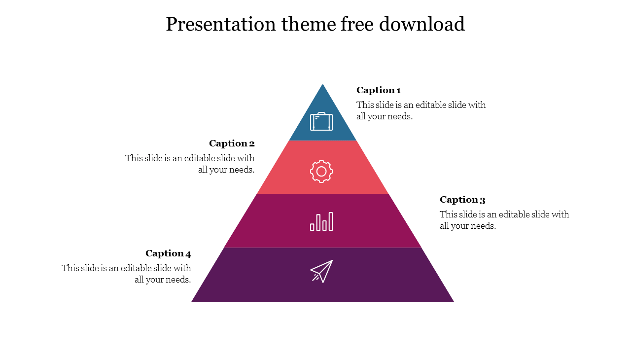 Free - Amazing Multicolor Pyramid presentation theme free download